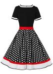Nihsatin Polka Dot Rockabilly Swing Dress