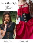 Scarlet Darkness Steampunk Pirate Corset Belt Retro Cincher