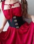 Scarlet Darkness Steampunk Pirate Corset Belt Retro Cincher