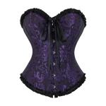 Purple Corset Top for Women, Renaissance/Vintage Style, 3XL
