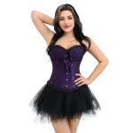 Purple Corset Top for Women, Renaissance/Vintage Style, 3XL
