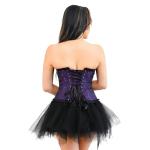 Purple Corset Top for Women, Renaissance/Vintage Style, 3XL