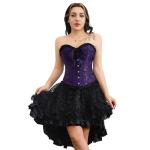 Purple Corset Top for Women, Renaissance/Vintage Style, 3XL