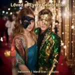 Gold Steampunk Metal Cyborg Venetian Mask for Costume Ball