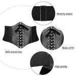 Ayliss Women Black Wide Band Waspie Corset