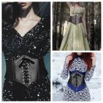 Ayliss Women Black Wide Band Waspie Corset