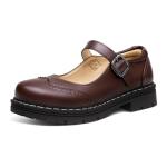 Gothic Mary Jane Oxford Shoes for Women - Brown