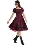 Red and Black Gothic Victorian Dress for Women