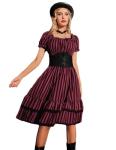 Red and Black Gothic Victorian Dress for Women