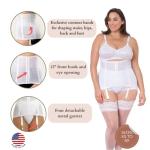 White Women's Vintage Waist Cincher, 2XL (34)