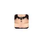 Gothic Black Velvet Lace Necklace for Women