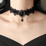 Gothic Black Velvet Lace Necklace for Women