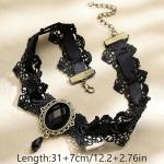 Gothic Black Velvet Lace Necklace for Women
