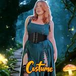 Vintage Lace-up Women's Corset Waist Belt, Black