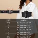 Vintage Lace-up Women's Corset Waist Belt, Black