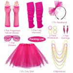 80s Retro Women's Accessories Set - Pink