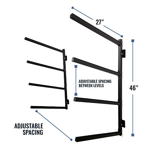 Adjustable Wall-mounted Storage Rack for Paddleboards & Kayaks