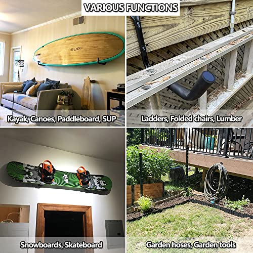 BISEBIN Outdoor Storage Kayak Racks: Paddle Board Wall Mount