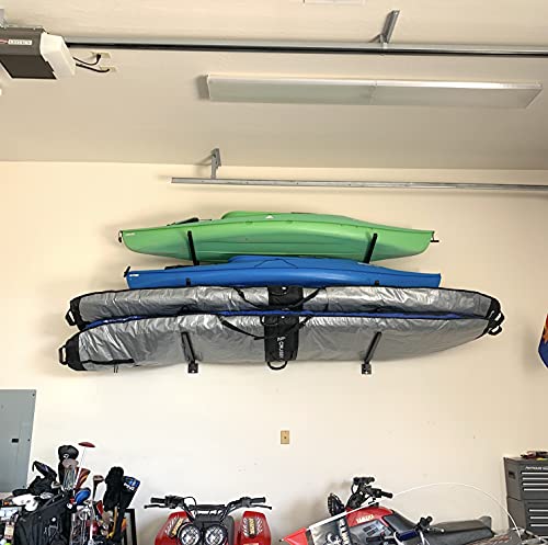 Adjustable Wall-mounted Storage Rack for Paddleboards & Kayaks