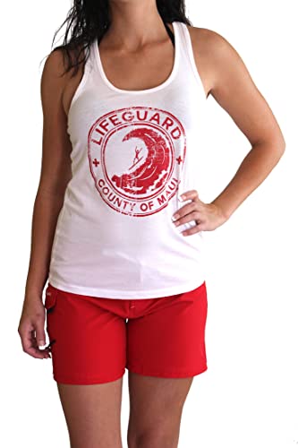 Maui Rippers Women's Red 4-Way Stretch Swim Shorts