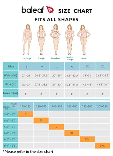 BALEAF Women's Quick Dry Boardshorts - Black XL