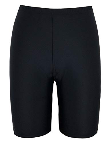 Women's Black Swim Shorts: UV Sport Board Bottoms