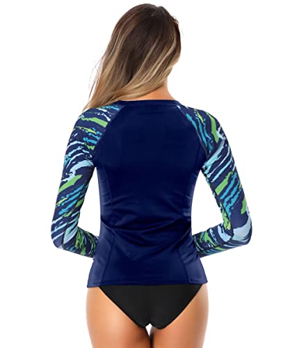 AXESEA Women's Long Sleeve Rash Guard Bathing Suit