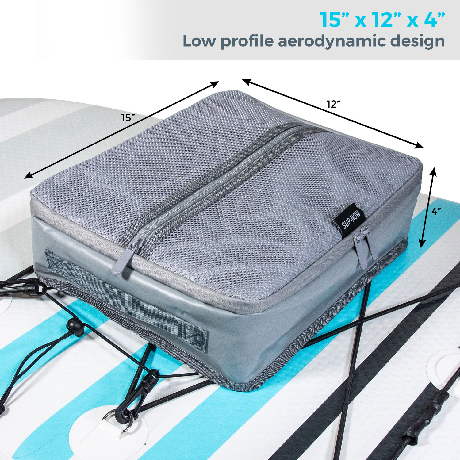 Gray Mesh Top Paddleboard Deck Bag