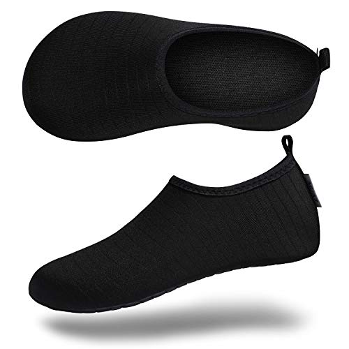 VIFUUR Unisex Water Shoes - Black (34-35)