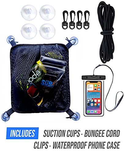 Waterproof Phone Case Paddleboard Deck Bag (Black Trim)