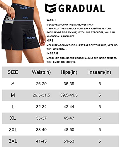 Women's 5" High Waisted Swim Board Shorts with Phone Pockets