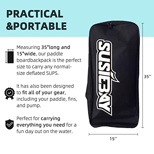 SUSIEBAY iSUP Backpack Bag - Large Capacity, Paddleboard Accessories