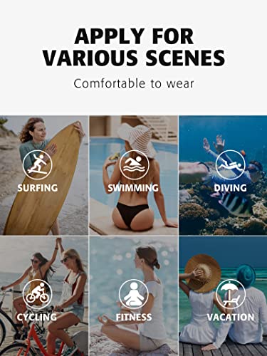 ATTRACO Rash Guard Women Long Sleeve Swim Top UV Sun Protection Swim Shirts Aqua L