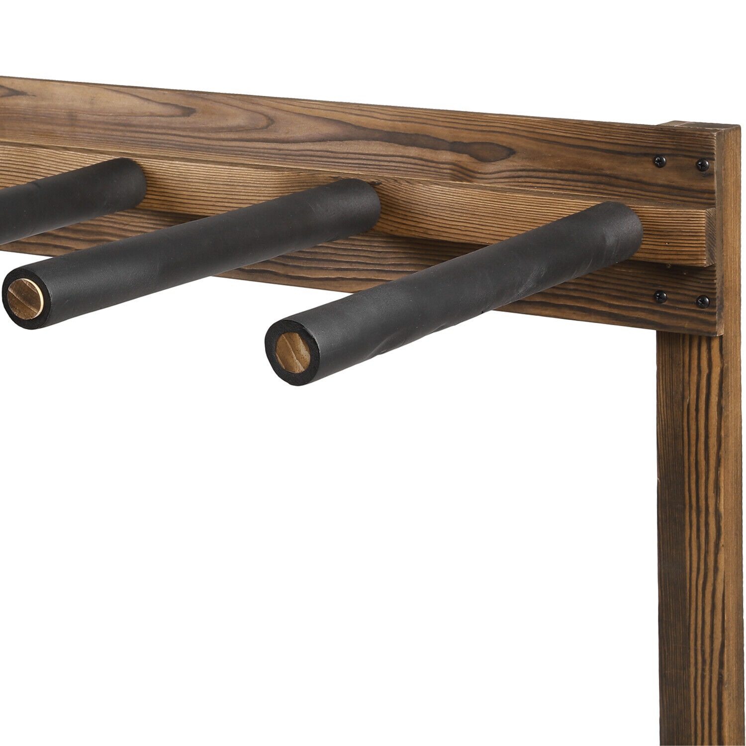 Burnt Wood Vertical 4-Ft Surfboard Paddleboard Rack (up to 4 Boards)