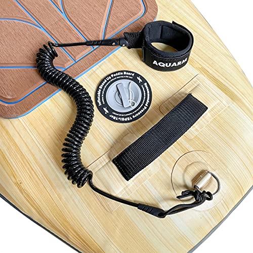 AQUARM 11ft Coiled SUP Board Leash, Ankle Strap
