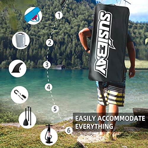 SUSIEBAY iSUP Backpack Bag - Large Capacity, Paddleboard Accessories