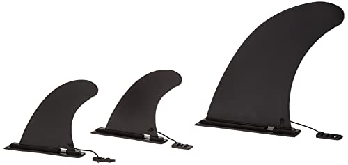 Black Stand Up Paddleboard Replacement Fins - One Size