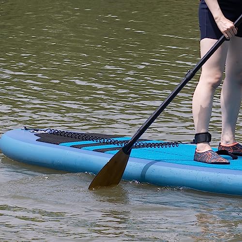 10' Black Coiled SUP Leash for Paddleboards