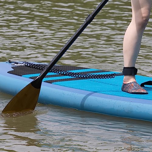 10' Black Coiled SUP Leash for Paddleboards
