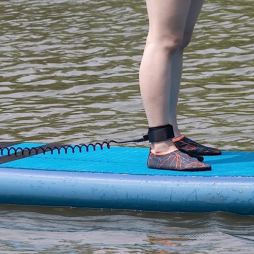 10' Black Coiled SUP Leash for Paddleboards