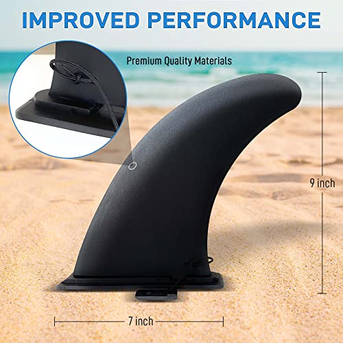 Easy Install Aqua 9" Surfboard Fin - Beginner-friendly Stability