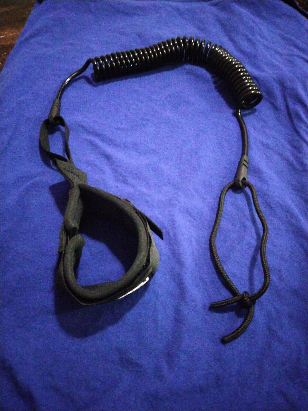 Black Koetsu J Coiled Ankle Strap Paddleboard Leash