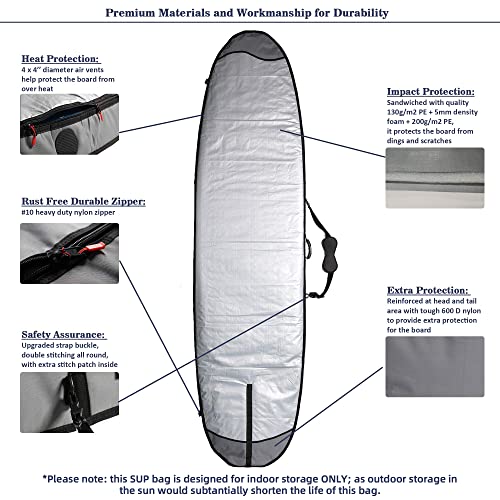 Abahub Premium SUP Travel Bag: 8'0 x 33 Stand-up Paddleboard