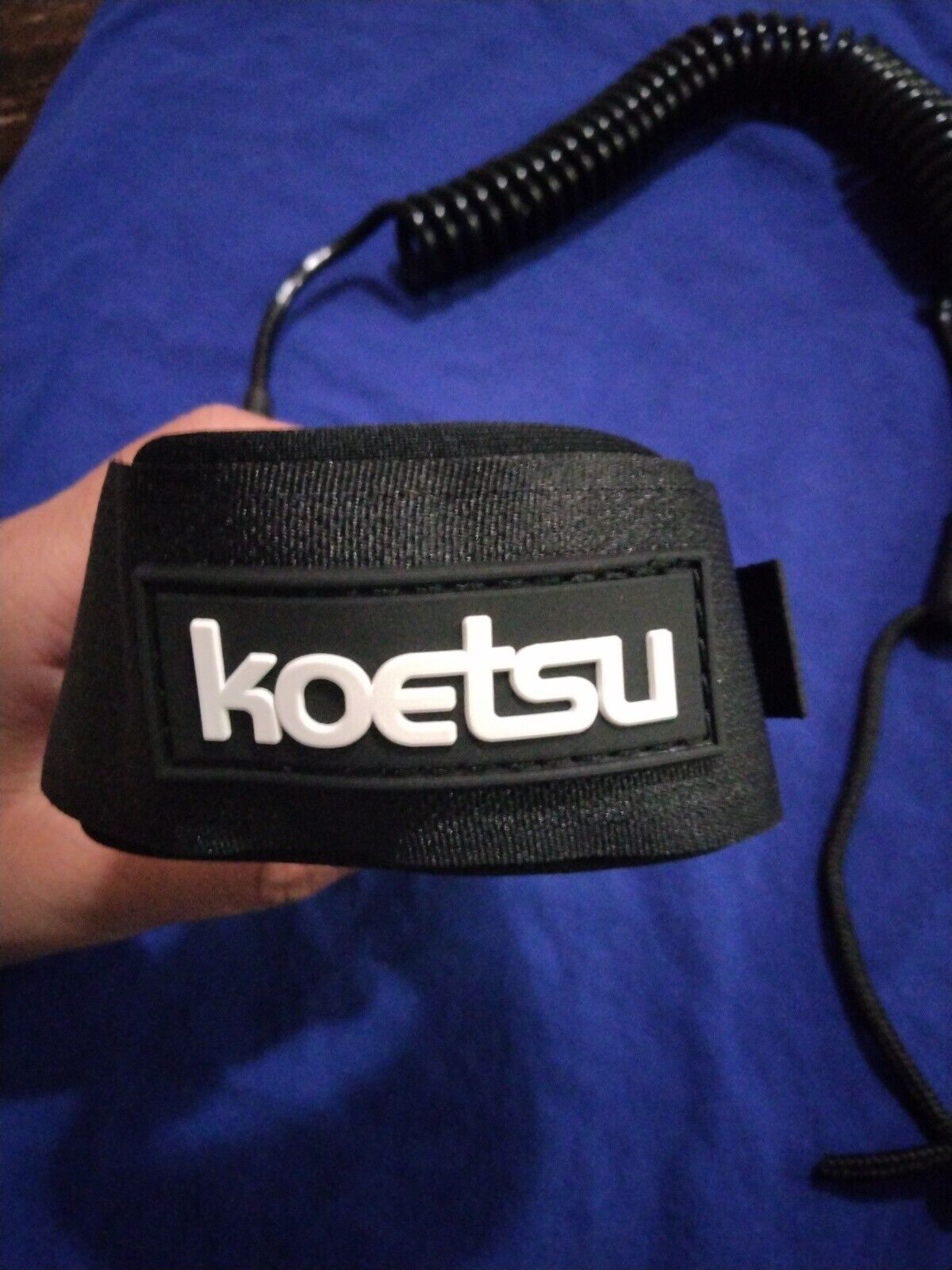 Black Koetsu J Coiled Ankle Strap Paddleboard Leash