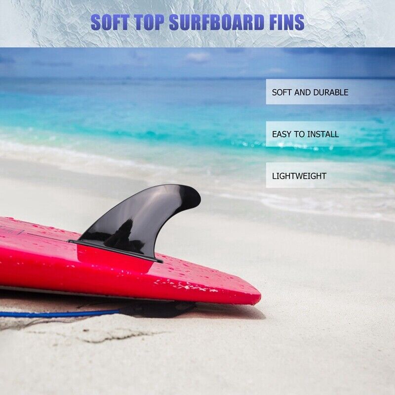 Soft Top Surfboard Fins Set - 3 Pieces