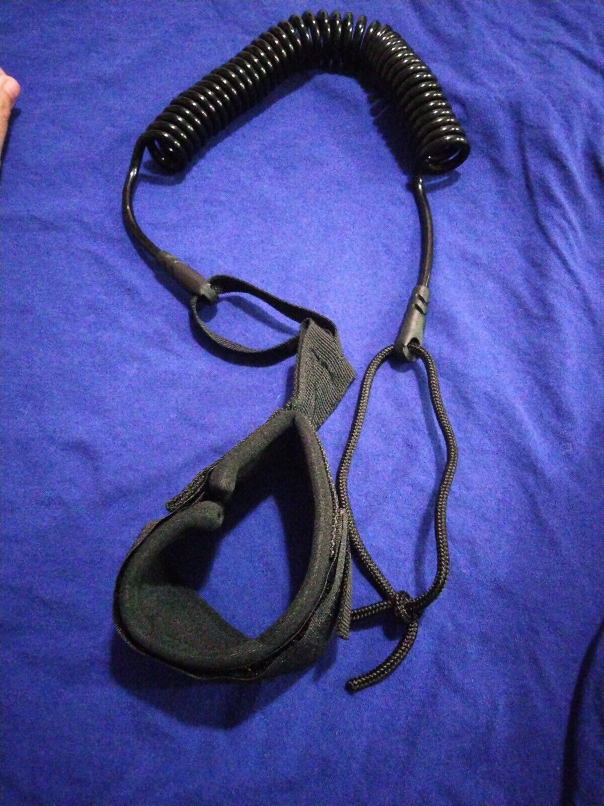 Black Koetsu J Coiled Ankle Strap Paddleboard Leash