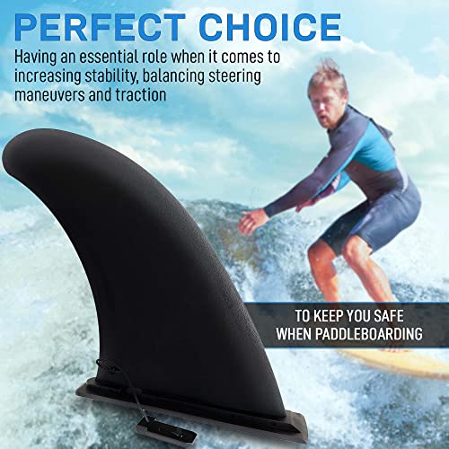 Easy Install Aqua 9" Surfboard Fin - Beginner-friendly Stability