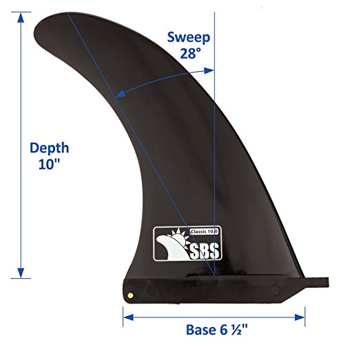 SBS 10" Surf & SUP Fin - Tool-Free Screw - 10" Center Fin