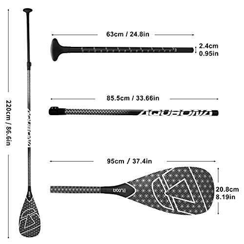 AQUBONA 100% Carbon Fiber Adjustable SUP Paddleboard