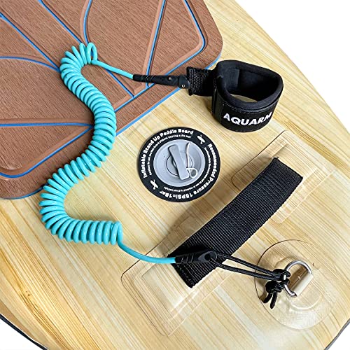 AQUARM SUP Leash: 11ft Coiled Stand Up Paddleboard